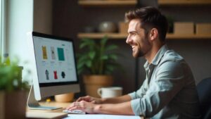 homem mexendo em um computador